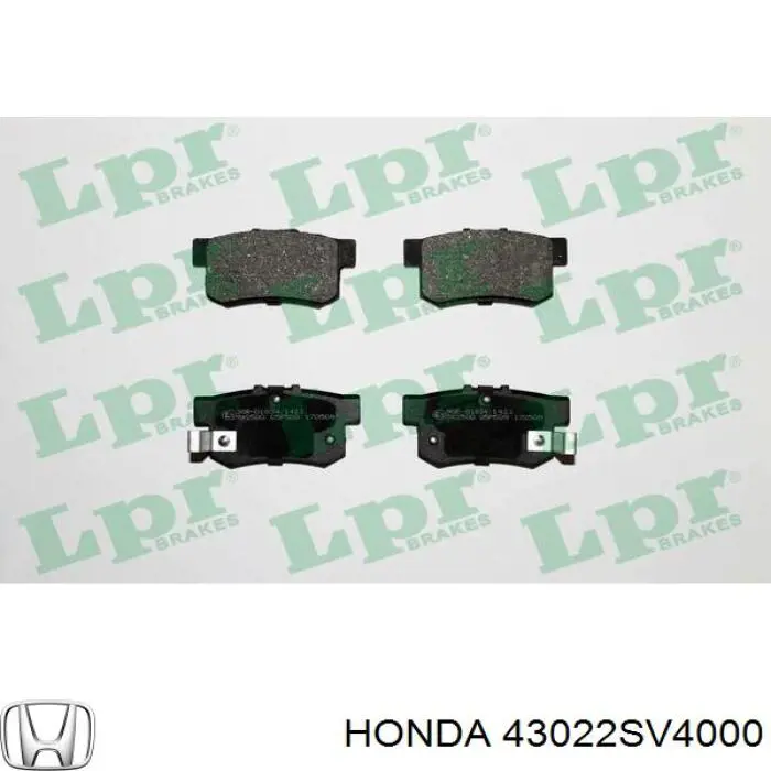 43022SV4000 Honda pastillas de freno traseras