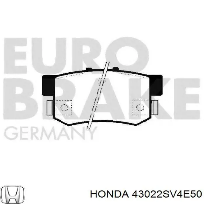 Pastillas de freno traseras 43022SV4E50 Honda