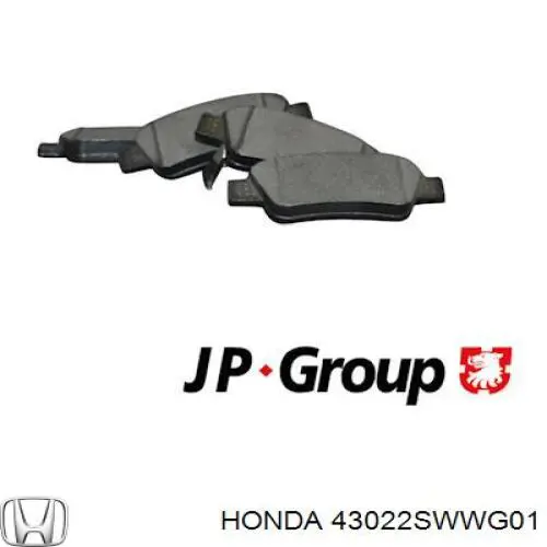 43022SWWG01 Honda pastillas de freno traseras