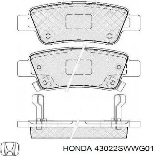 Pastillas traseras de freno Honda 43022SWWG01 precio, desde 28,00 EUR