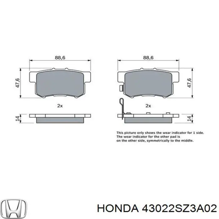 43022SZ3A02 Honda