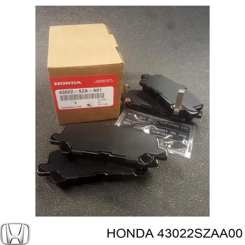 Comprar 43022SZAA00 Honda Pastillas de freno traseras