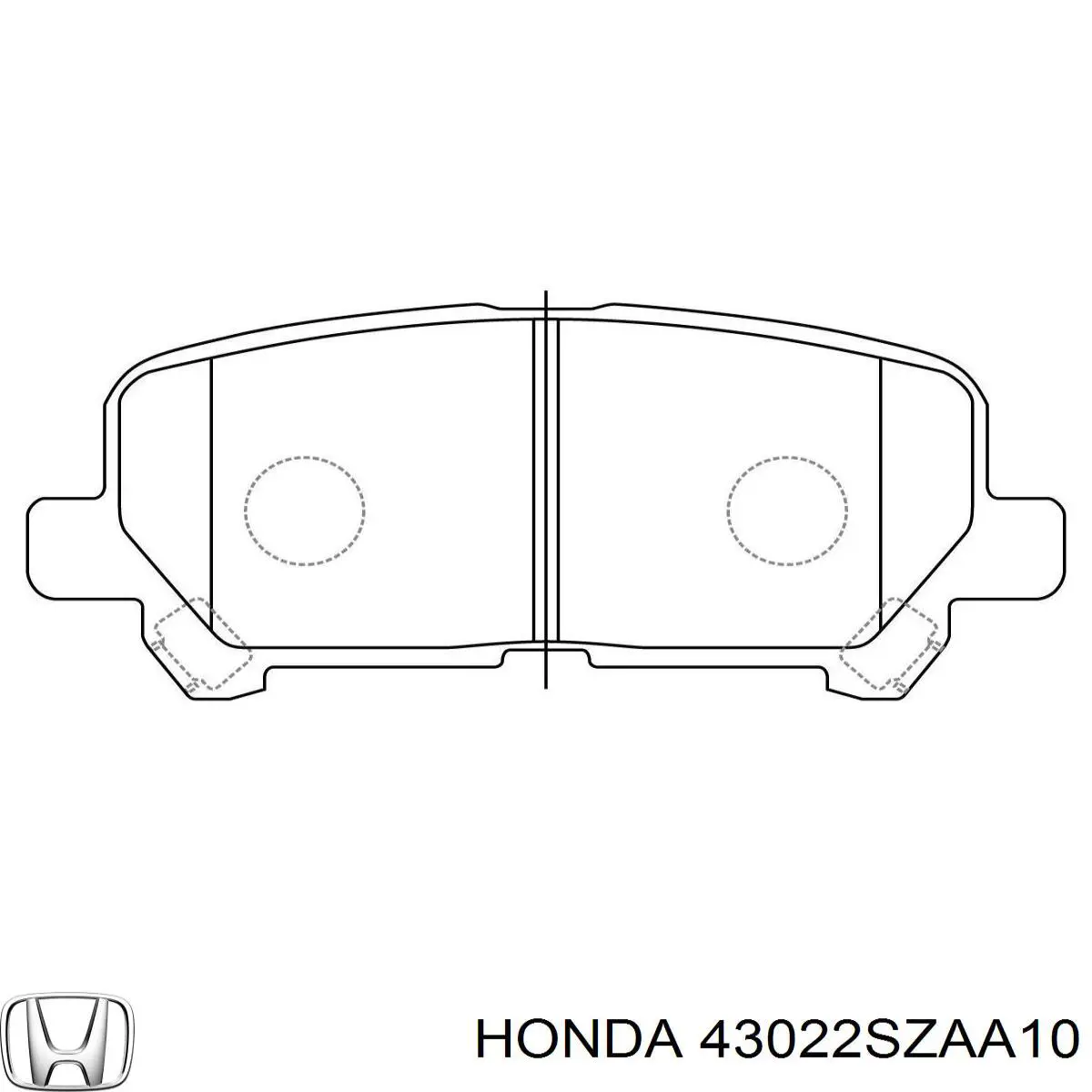 43022SZAA10 Honda Pastillas freno traseras