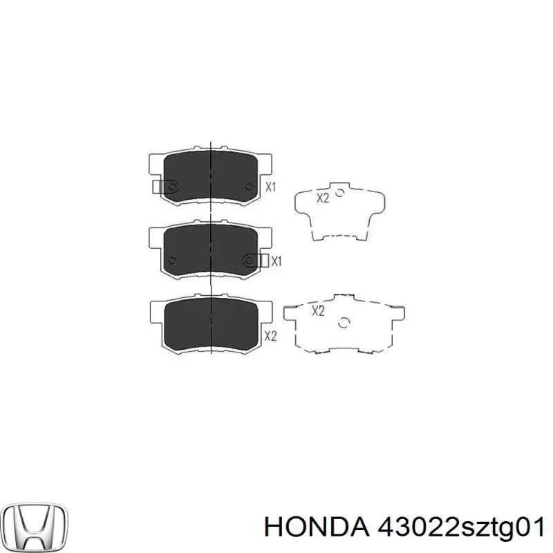 Pastillas de freno traseras HONDA 43022SZTG01