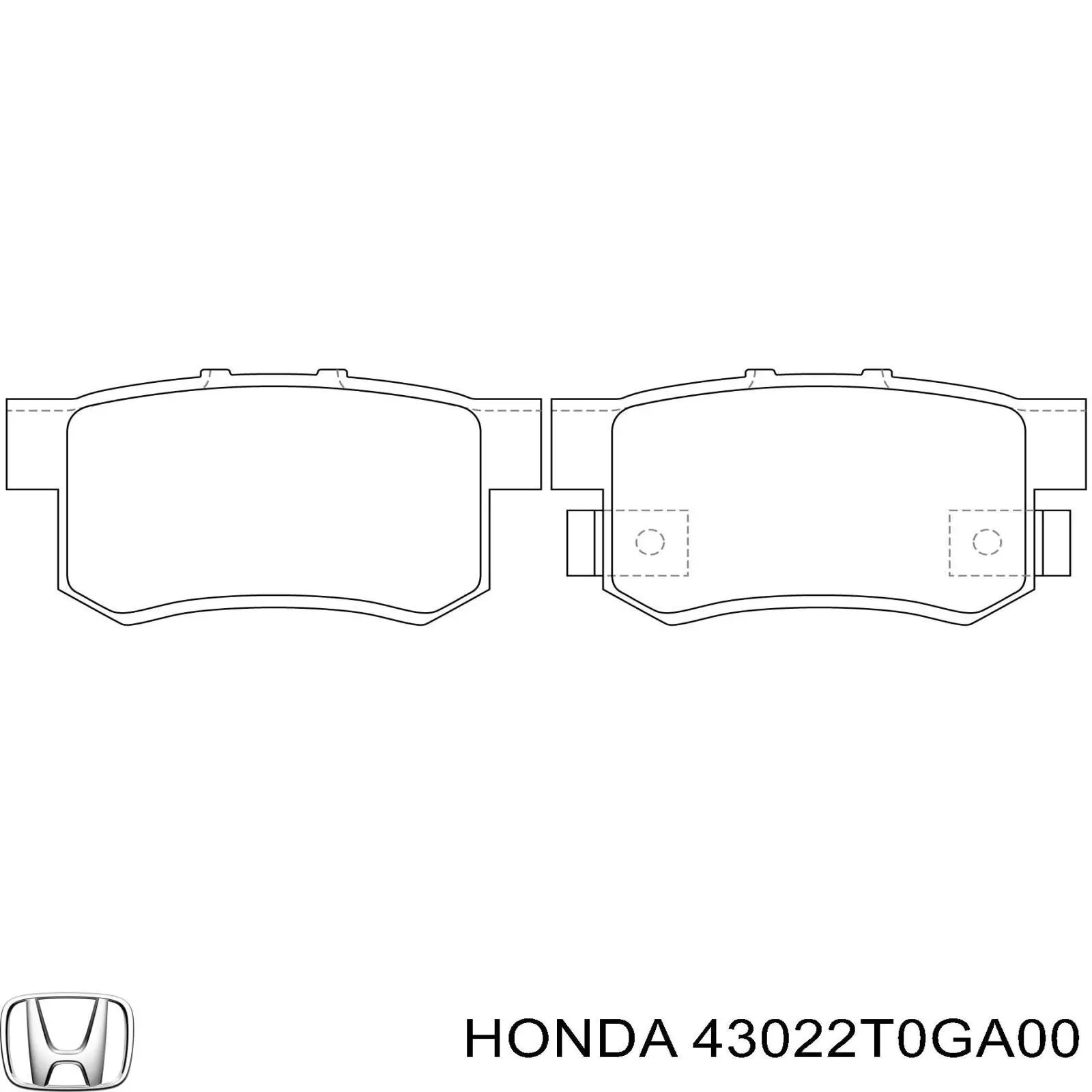 Pastillas traseras Honda 43022T0GA00