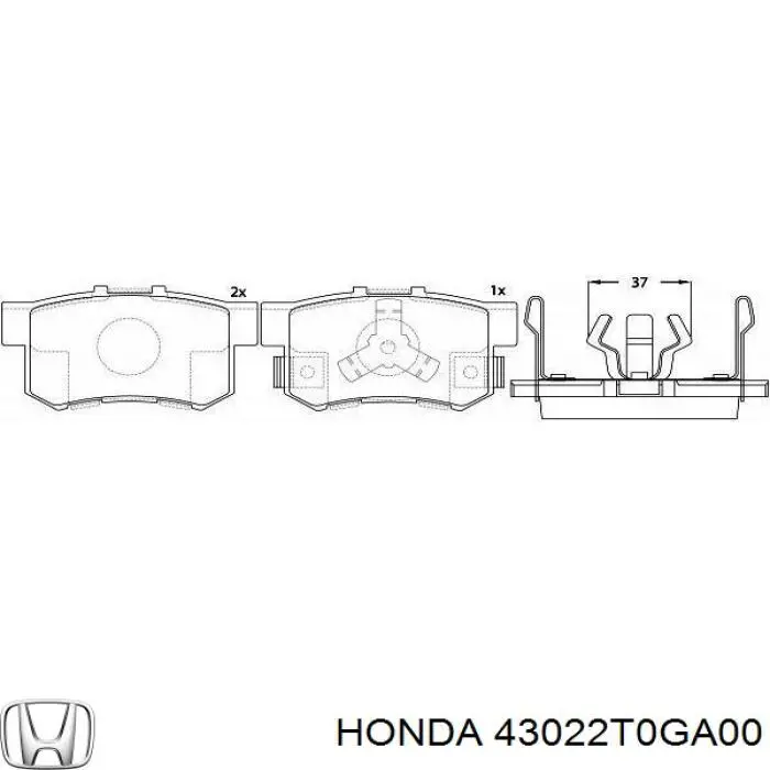 Comprar 43022T0GA00 Honda Pastillas de freno traseras