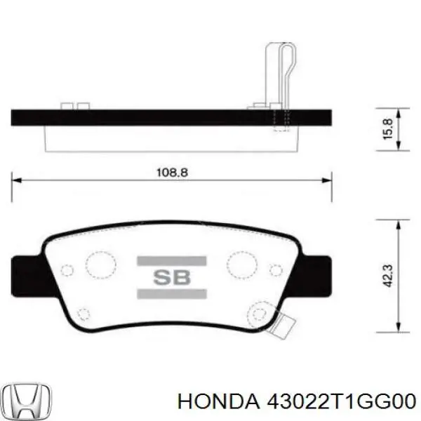 Comprar 43022T1GG00 Honda Pastillas de freno traseras