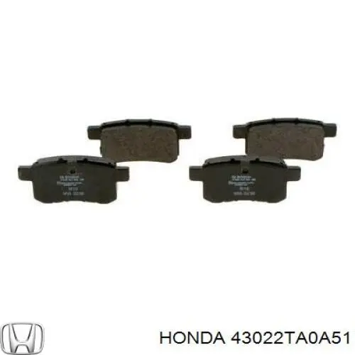 Pastillas traseras de freno Honda 43022TA0A51 precio, desde 27,44 EUR