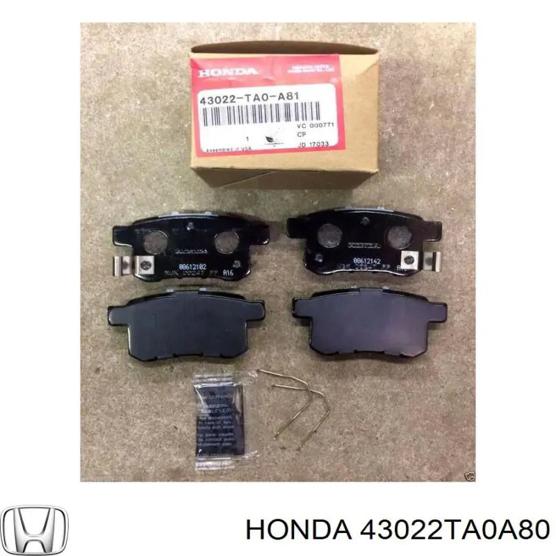 Pastillas traseras de freno Honda 43022TA0A80 precio, desde 27,44 EUR