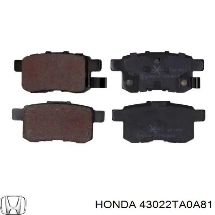Comprar 43022TA0A81 Honda Pastillas de freno traseras