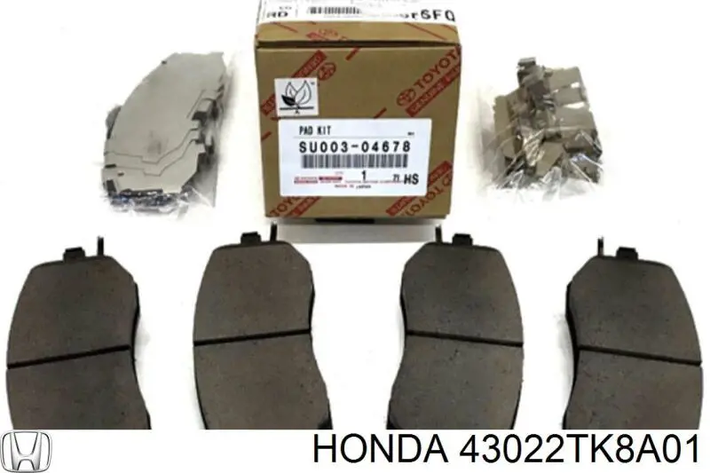 43022TK8A01 Honda pastillas de freno traseras