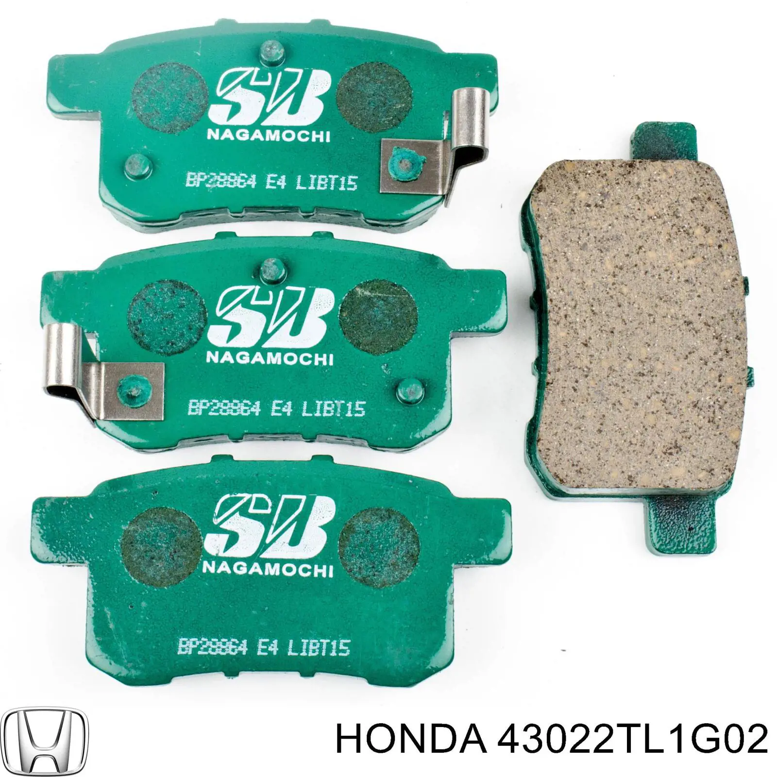 Pastillas de freno traseras 43022TL1G02 Honda