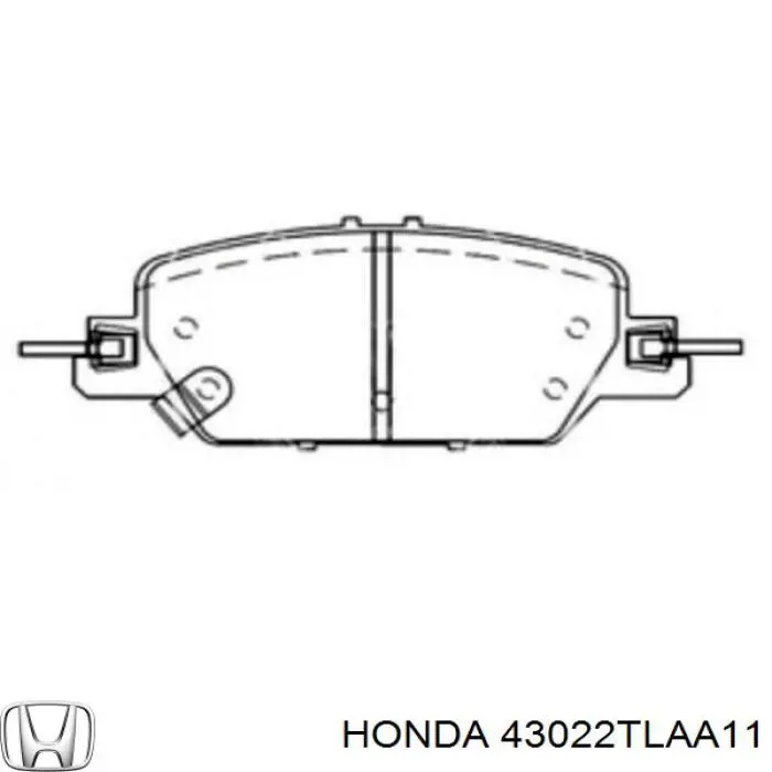 43022TLAA11 Honda Pastillas freno traseras