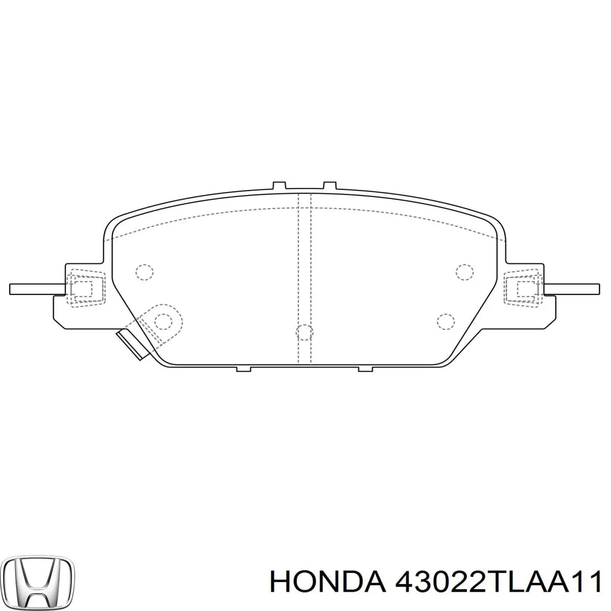 Pastillas de freno traseras 43022TLAA11 Honda