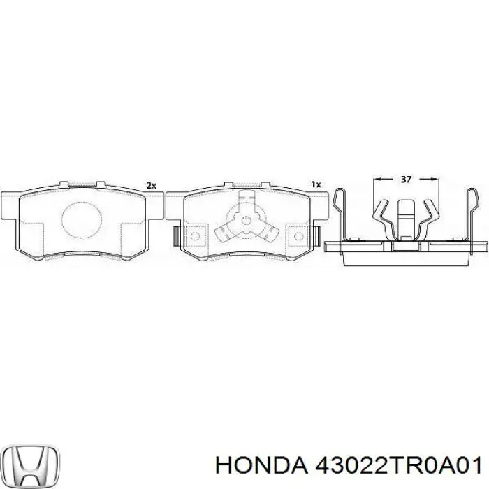 Pastillas traseras Honda 43022TR0A01