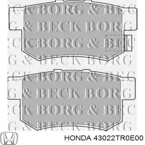 Pastillas traseras de freno Honda 43022TR0E00 precio, desde 19,81 EUR