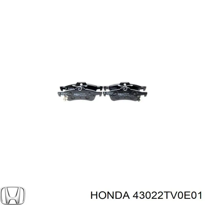 43022TV0E01 Honda Pastillas freno traseras