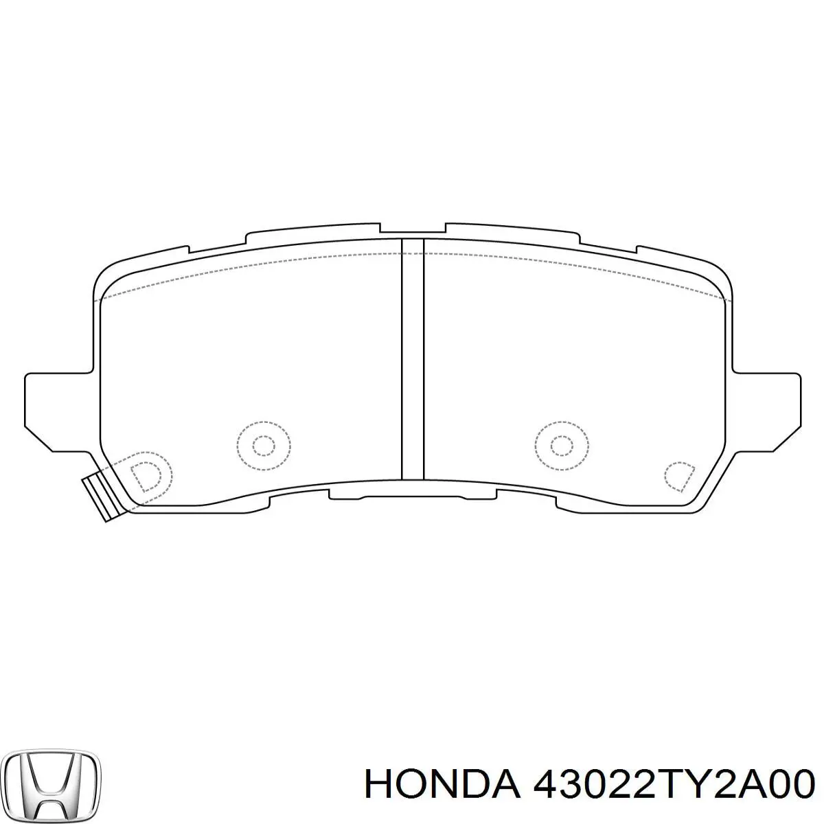 43022TY2A00 Honda pastillas de freno traseras