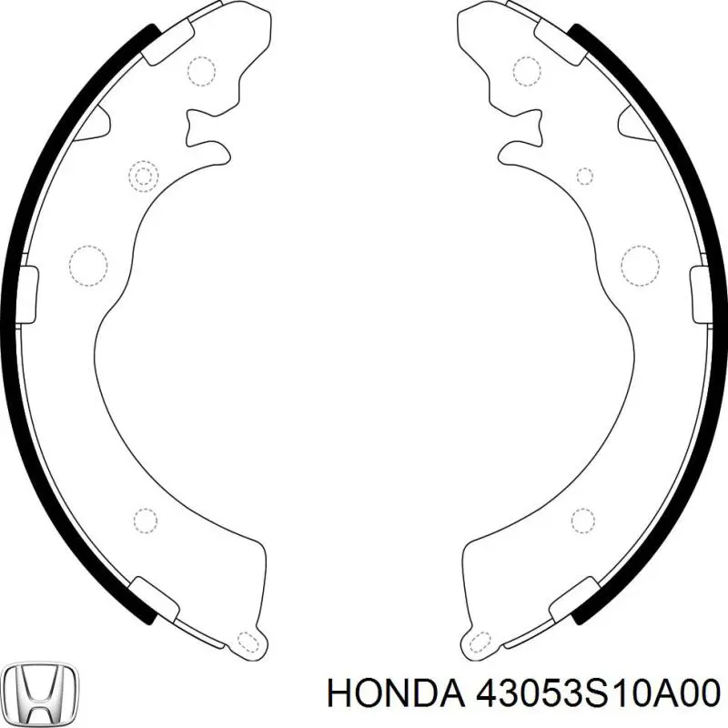 43053S10A00 Honda zapatas de frenos de tambor traseras