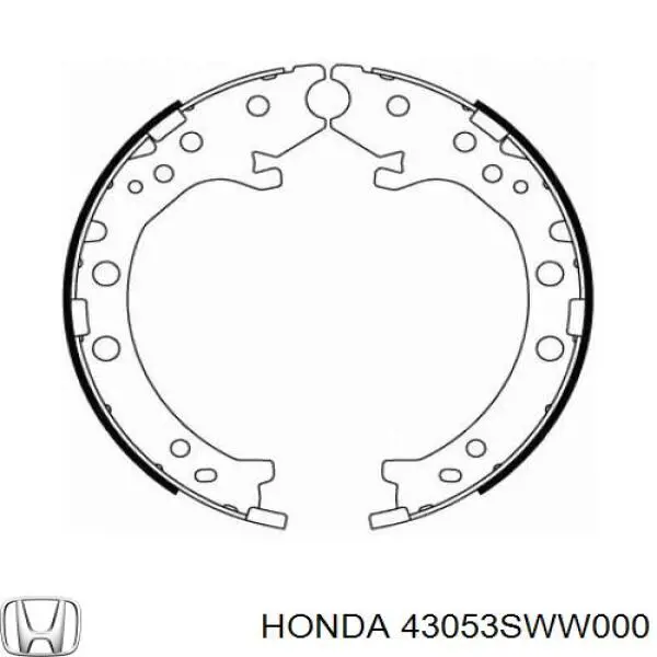 Comprar 43053SWW000 Honda Juego de zapatas de frenos, freno de estacionamiento