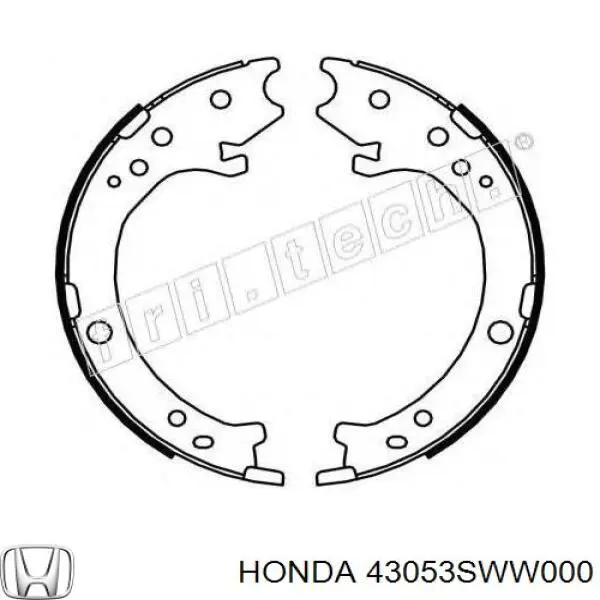 Comprar 43053SWW000 Honda Juego de zapatas de frenos, freno de estacionamiento
