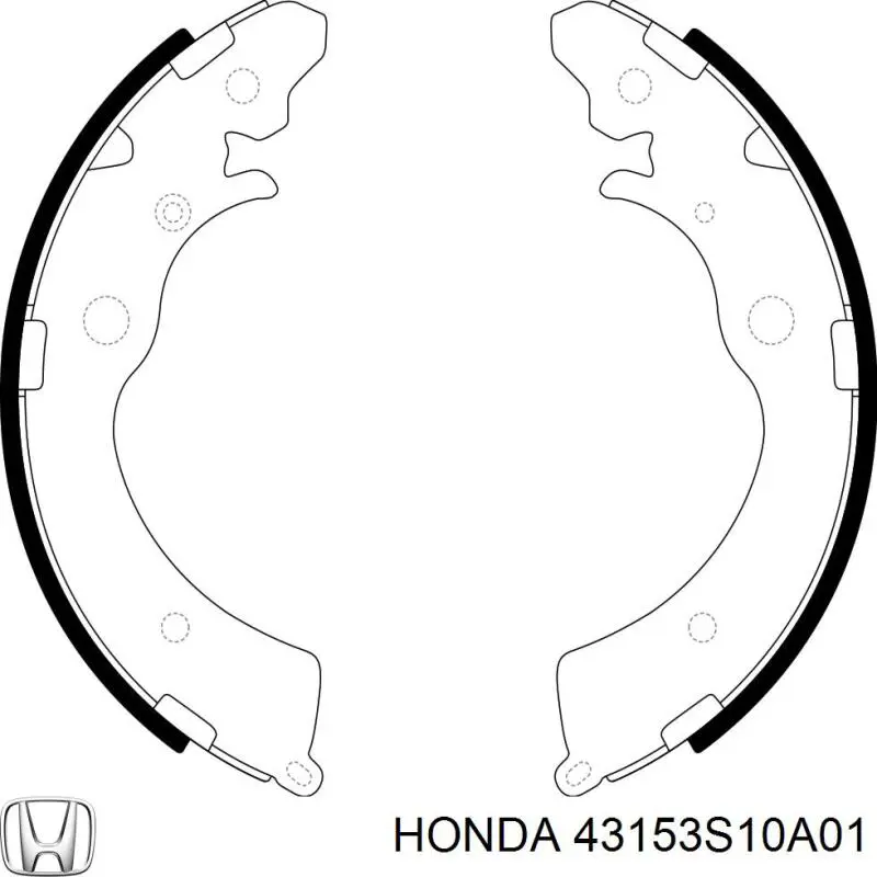 43153S10A01 Honda zapatas de frenos de tambor traseras