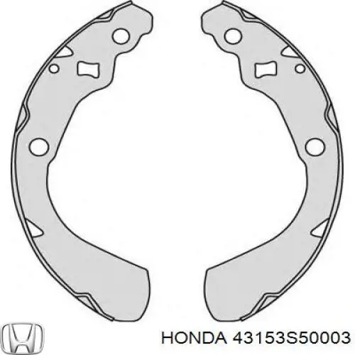 Zapatas de frenos de tambor traseras para Honda Logo (GA3)