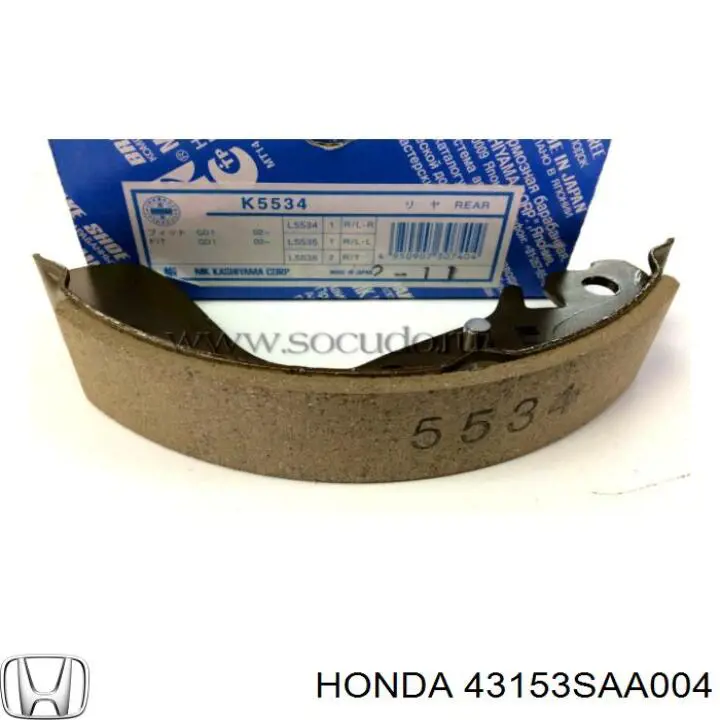 Zapatas de freno 43153SAET02 Honda