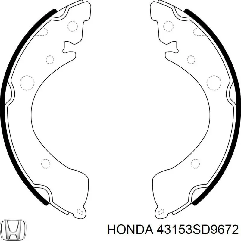 43153SD9672 Honda zapatas de frenos de tambor traseras
