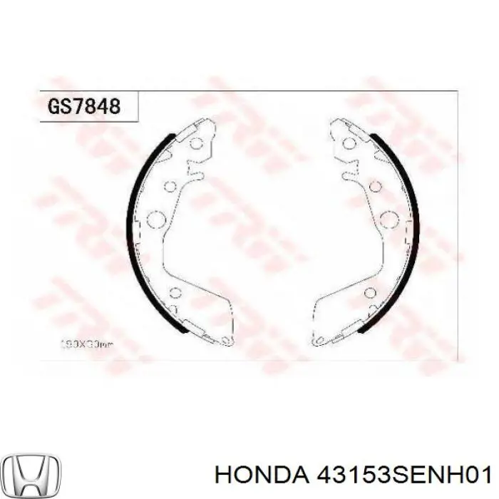 43153SENH01 Honda zapatas de frenos de tambor traseras