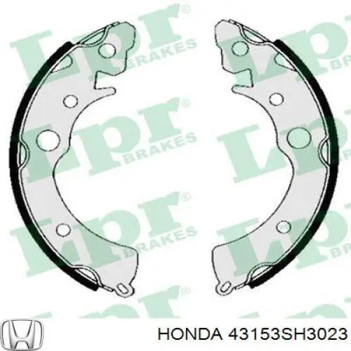 43153SH3023 Honda zapatas de frenos de tambor traseras