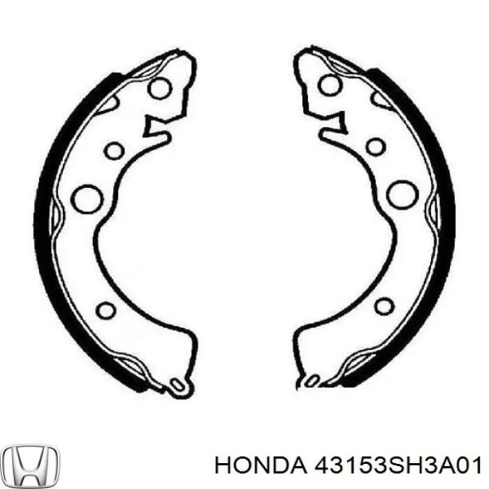 43153SH3A01 Honda zapatas de frenos de tambor traseras