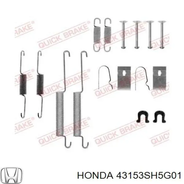 43153SH5G01 Honda zapatas de frenos de tambor traseras