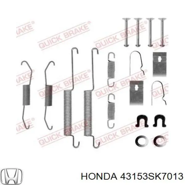 43153SK7013 Honda zapatas de frenos de tambor traseras