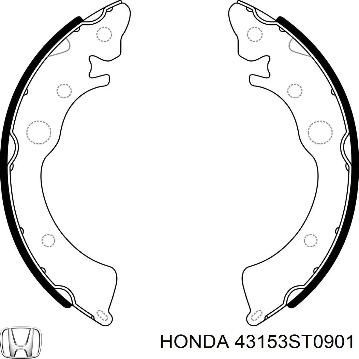 43153ST0901 Honda zapatas de frenos de tambor traseras