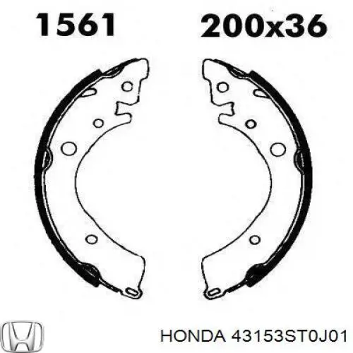Zapatas de freno de tambor traseras Honda 43153ST0J01 precio, desde 23,49 EUR