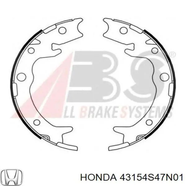 43154S47N01 Honda Zapatas de freno de estacionamiento