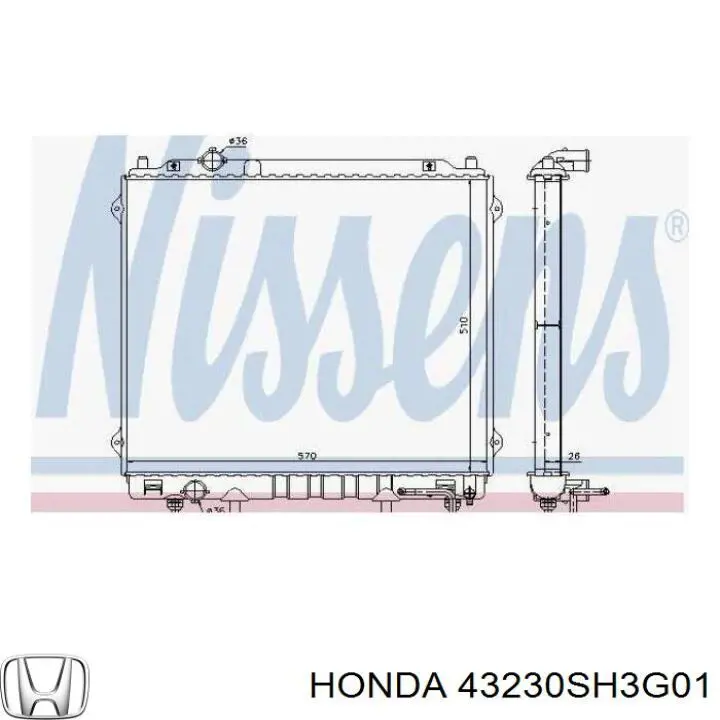 43230SH3G01 Honda pinza de freno trasera izquierda