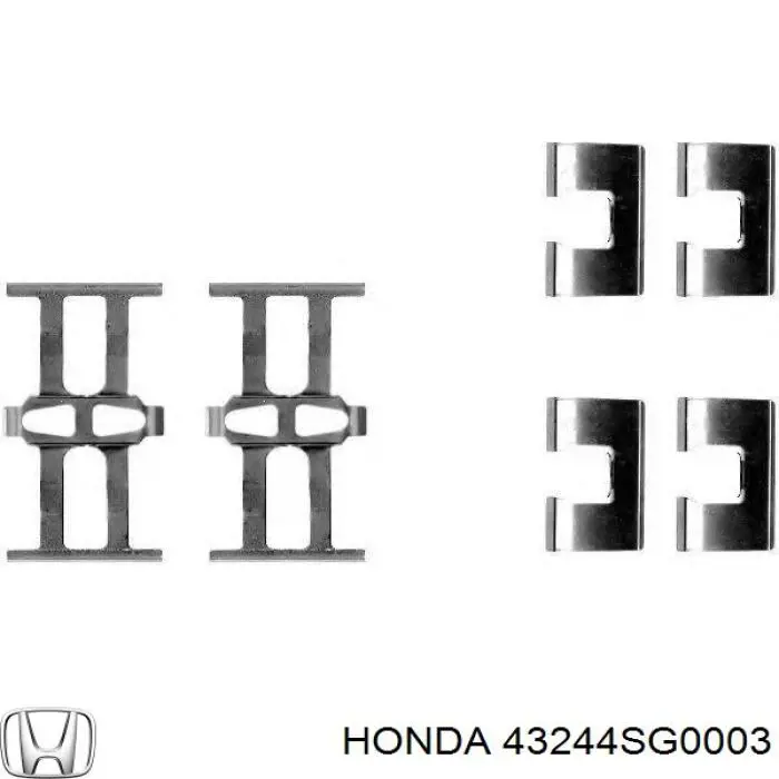 Conjunto De Muelles Almohadilla Discos Traseros para Honda Legend (HS, KA)