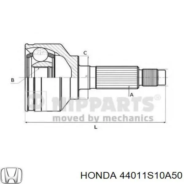 44011S10A50 Honda Semieje delantero izquierdo