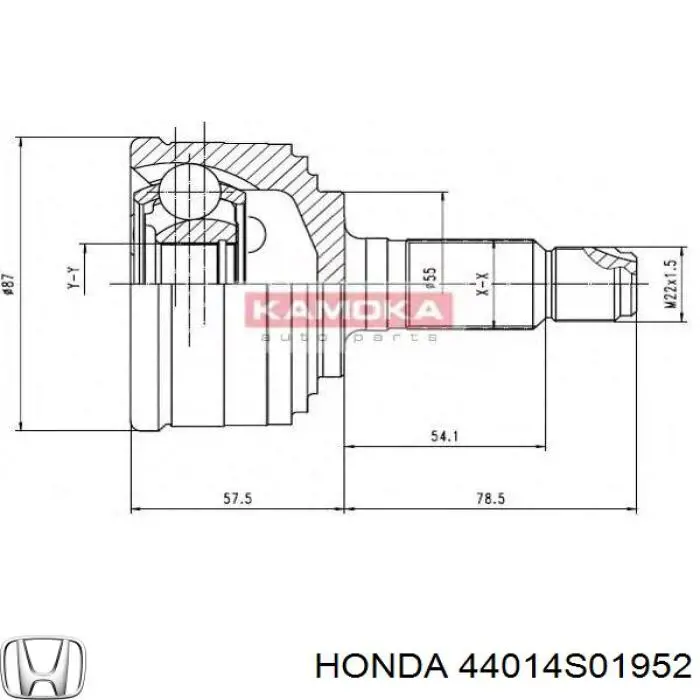 Junta homocinética exterior delantera Honda 44014S01952 precio, desde 40,85 EUR
