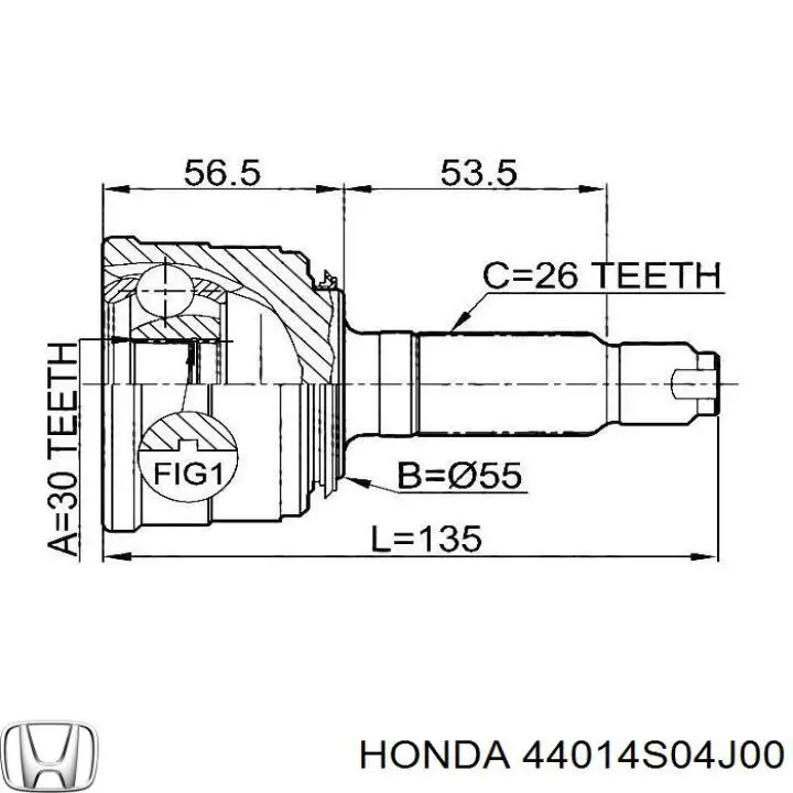 44014S04J00 Honda junta homocinética exterior delantera