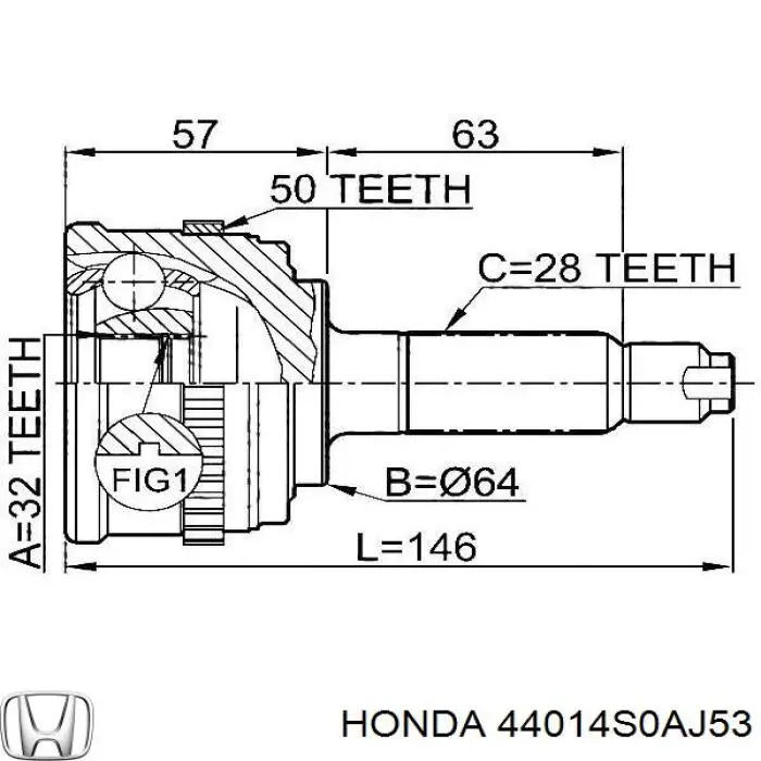 44014S0AJ53 Honda