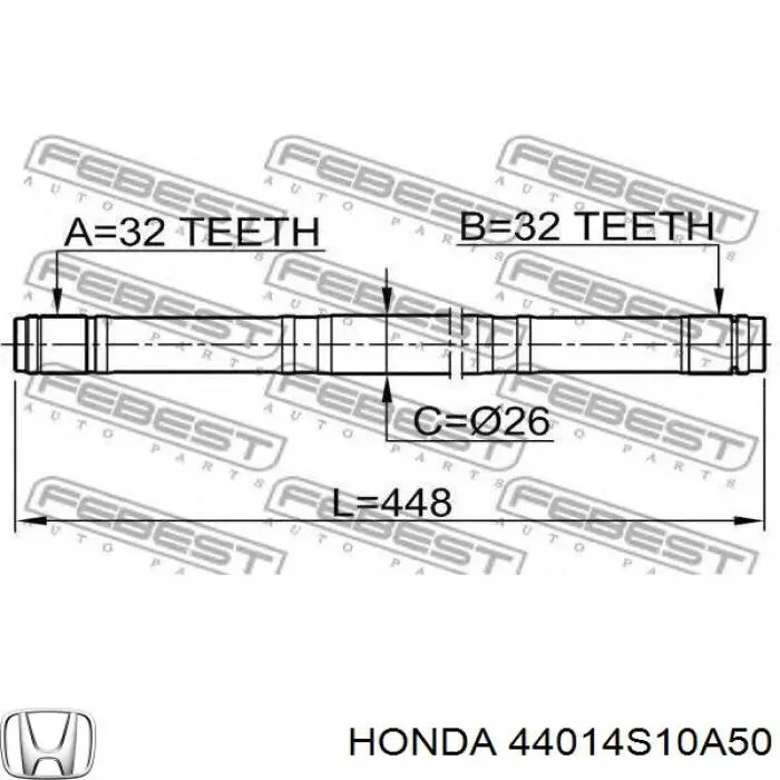 Junta homocinetica 44014S10A50 Honda