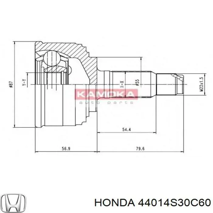 44014S30C60 Honda junta homocinética exterior delantera