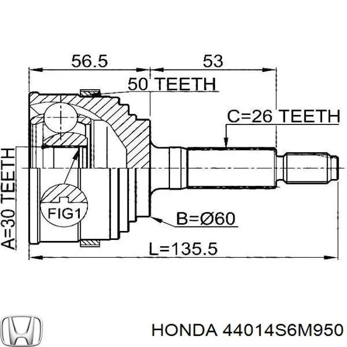 Comprar 44014S6M950 Honda Junta homocinetica