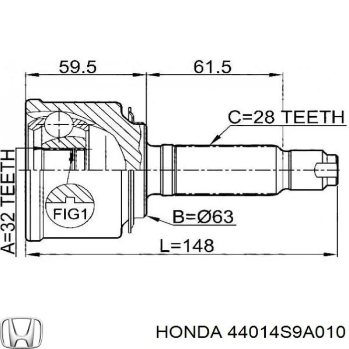 Comprar 44014S9A010 Honda Junta homocinetica