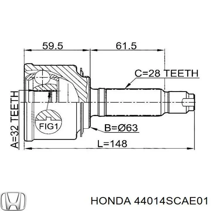 Comprar 44014SCAE01 Honda Junta homocinetica
