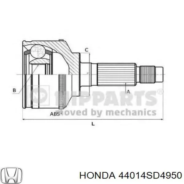 44014SD4950 Honda junta homocinética exterior delantera