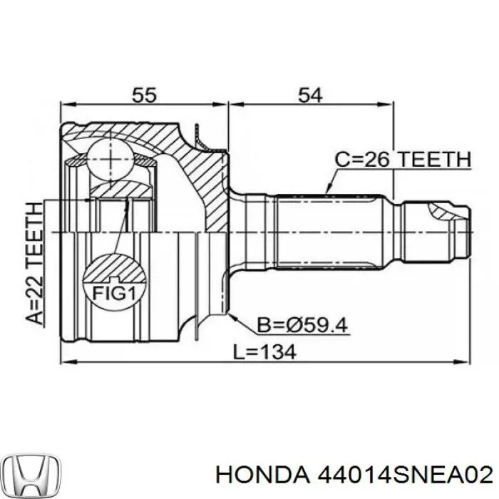 Comprar 44014TR0A01 Honda Junta homocinetica